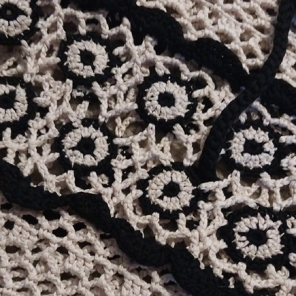 Nanette Lepore Black and Cream Crochet  Skirt - Picture 4 of 5